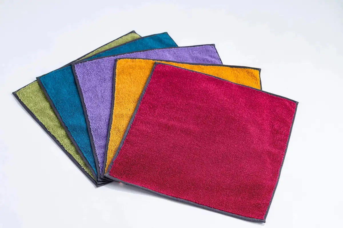 Imabari Hand Towel 5-Color Set 34X35Cm Japan | Reversible Quality Plain Towel For Kitchen Yoga Gym Bathing Spa