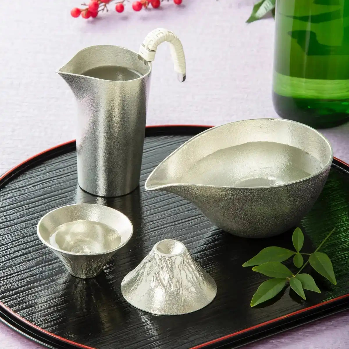 Nousaku Tinware Katakuchi Lipped Sake Server 365ml - Gold
