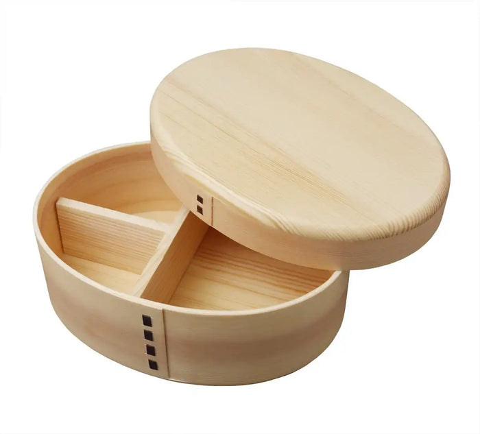 Ruozhao Japan Magewappa Cover Single Tier Lunch Box Oval Earl Finish Natural Life01