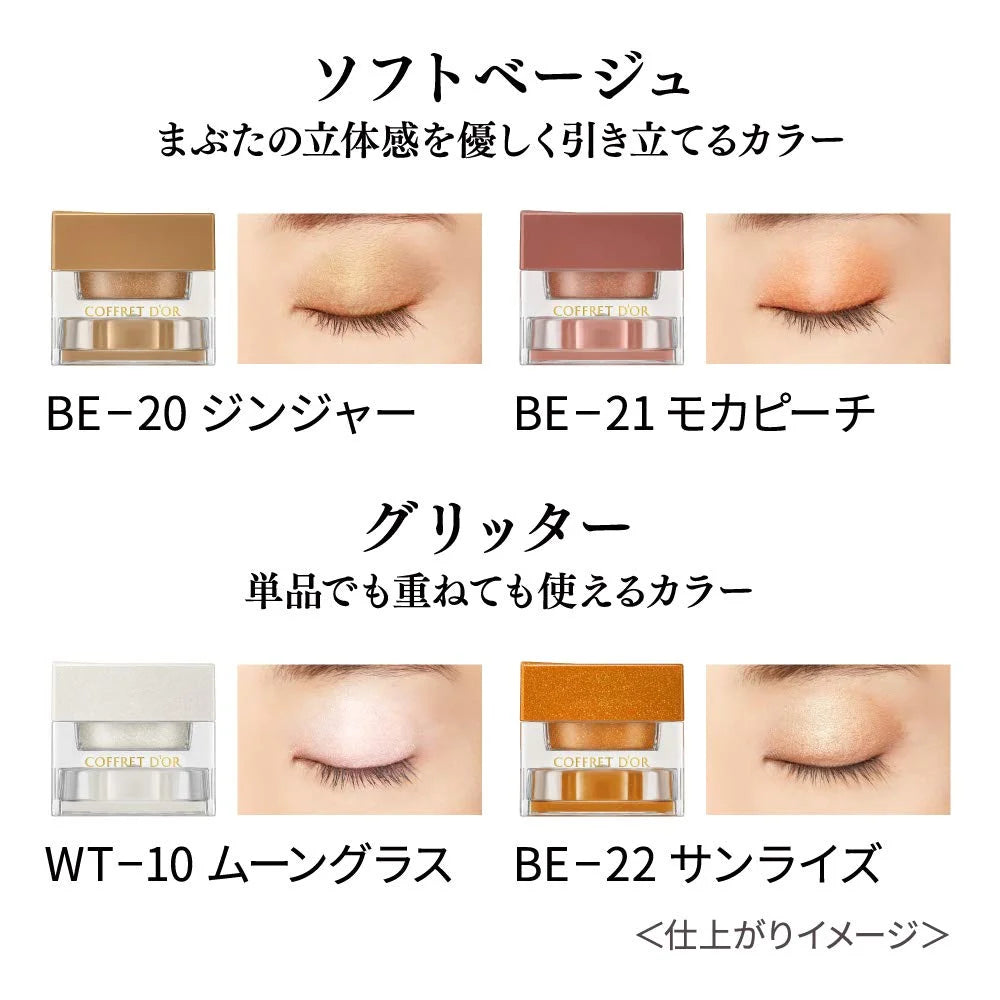 Coffret D'Or Japan 3D Transcolor Eyes & Face Be-21 Eyeshadow Mocha Peach 3.3G