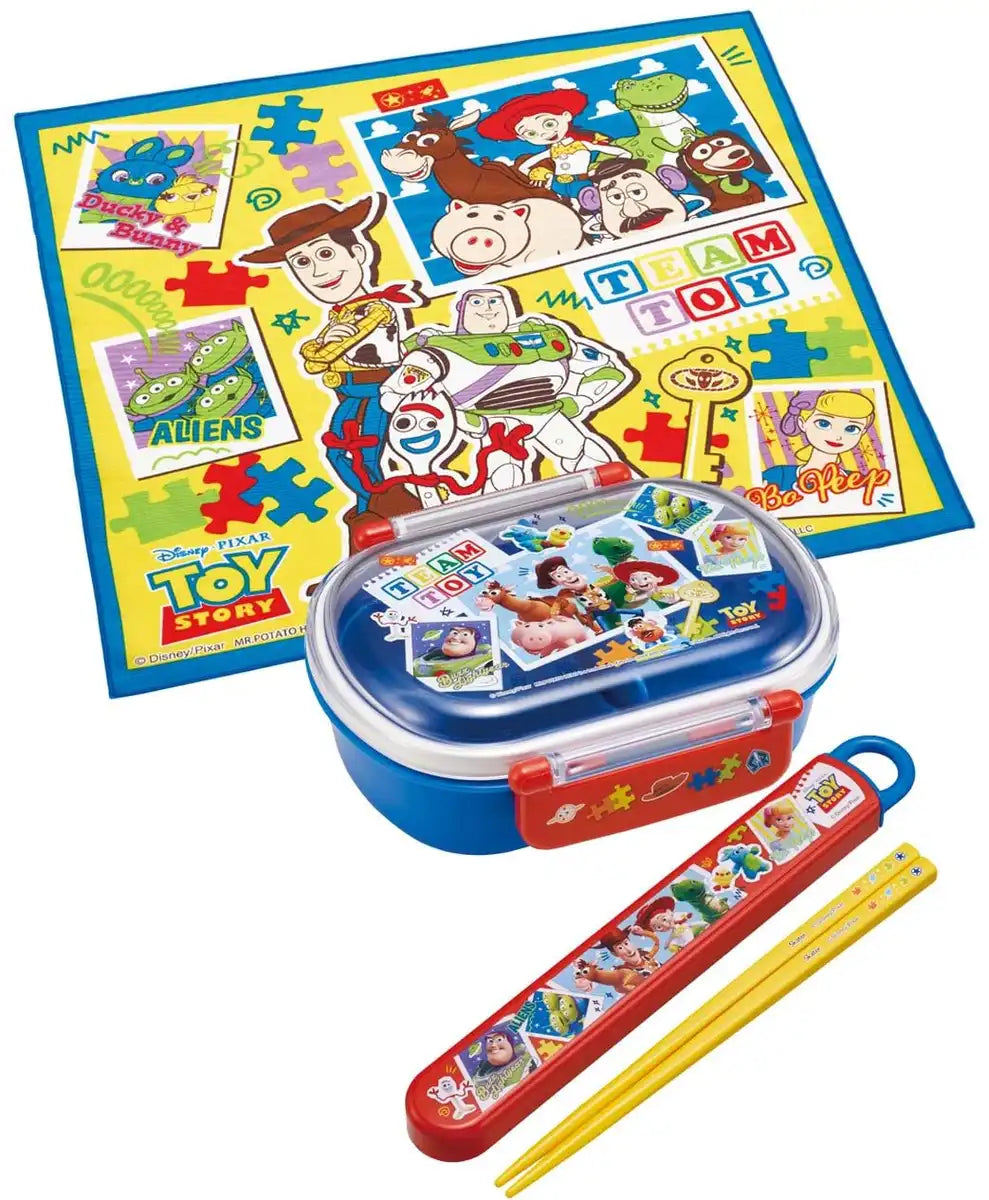 Skater Kids Toy Story Lunch Box and Cloth Set 43x43cm Made in Japan