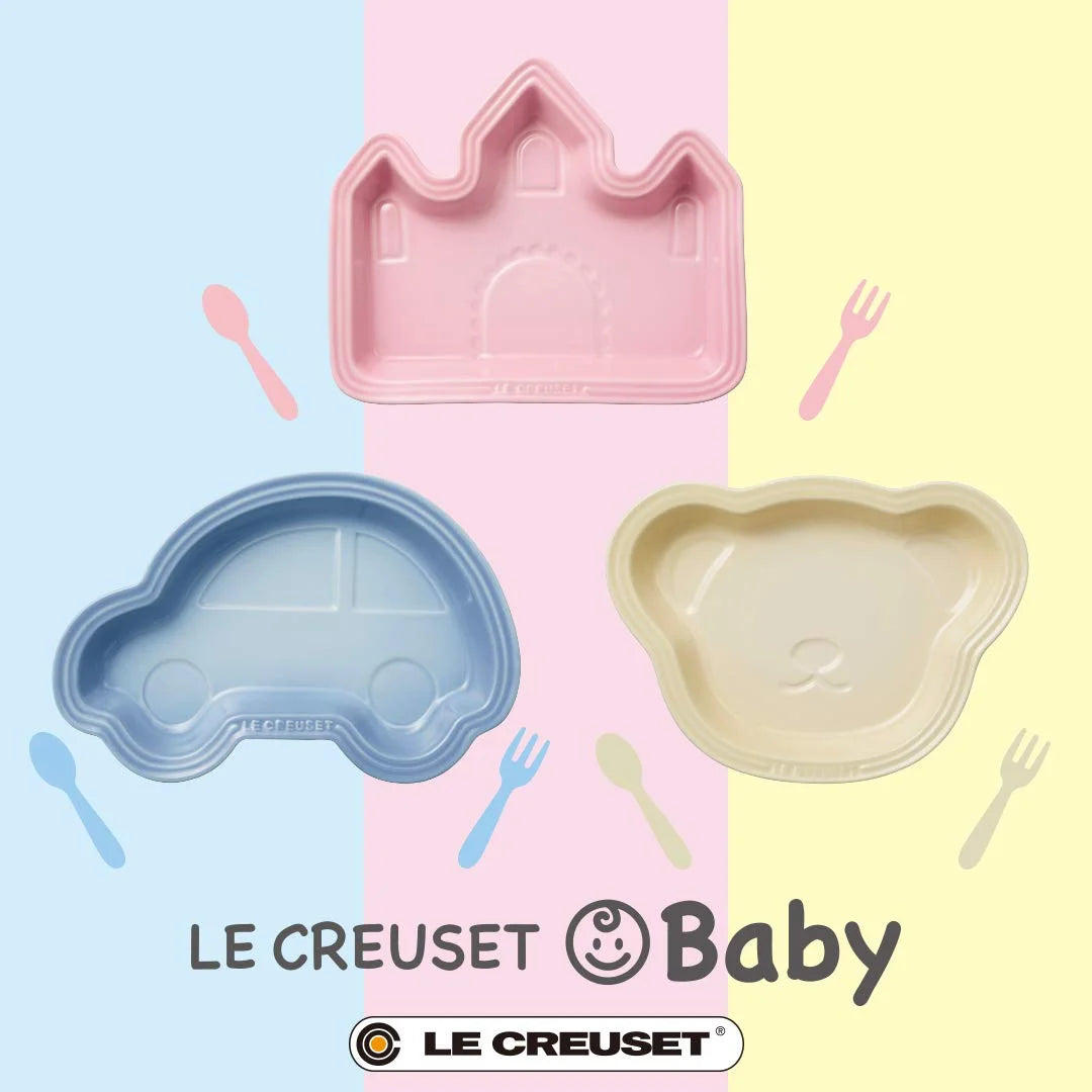 Assiette déjeuner bébé Le Creuset Coastal Blue Compatible micro-ondes Idéal comme cadeau pour bébé