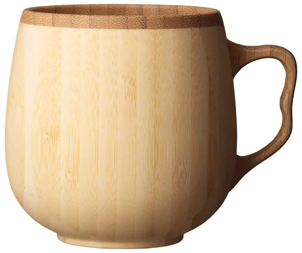 Riveret Cafe Au Lait Mug White 350ml Bamboo Dishwasher Safe White RV-205W - Made In Japan