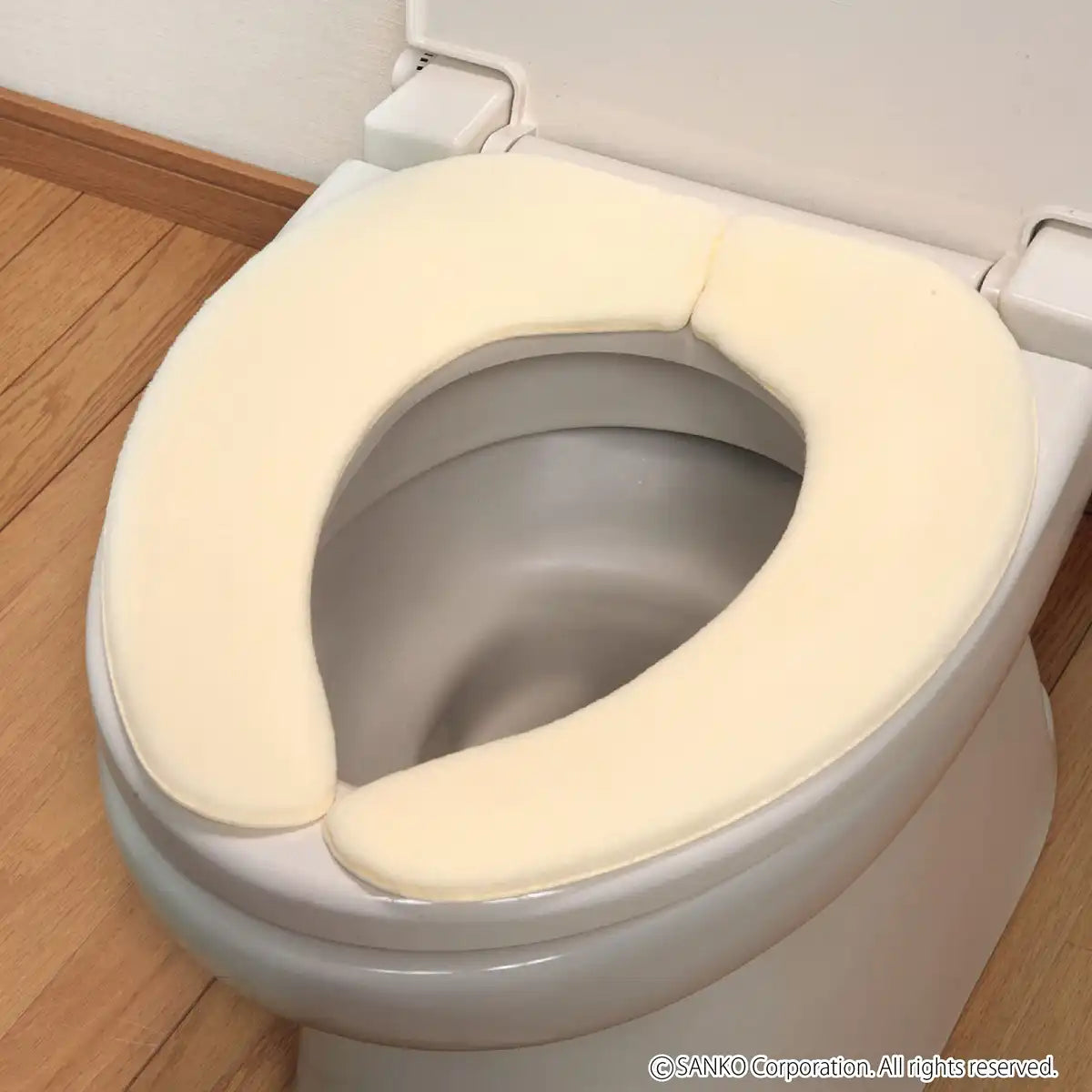 Sanko Mitsuba Toilet Seat Cover Made In Japan 9Mm Ivory Suction Washable Fluffy Type Kc-70