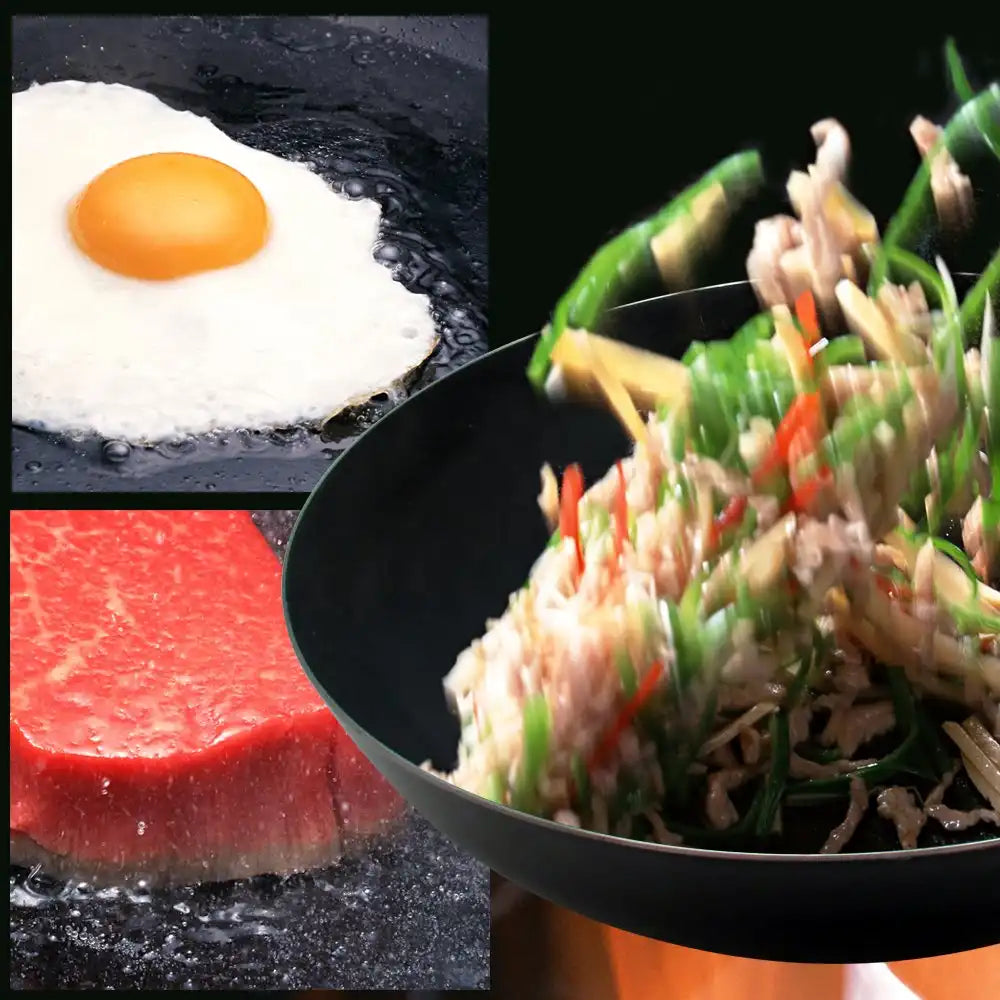 Wahei Freiz Iron Black Leather Frying Pan 26Cm Japan Ih/Gas Compatible Gr-9748