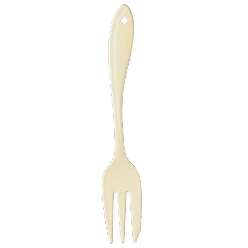 Ivory Enameled Japan Wada Leaf Cake Fork By Together