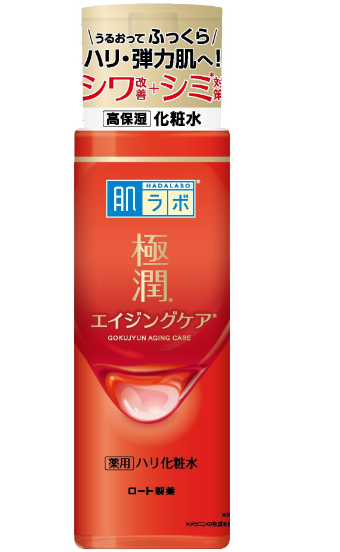 Rohto Hada Labo Gokujun Aging Care Medicinal Tension Toner 170ml - Moisturizing Toner For Aging Skin