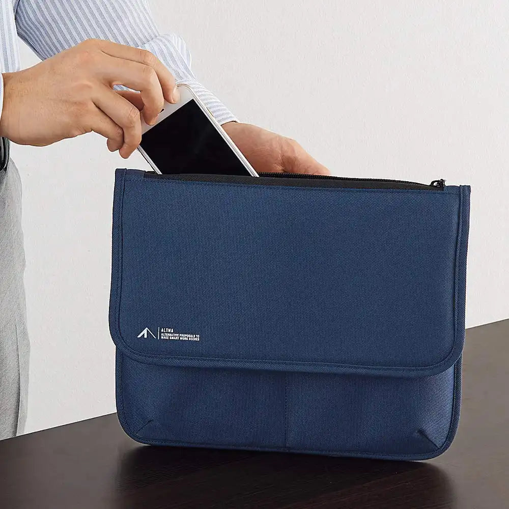 Lihit Lab Cordura Flat Pouch M Navy Japan A7767-11