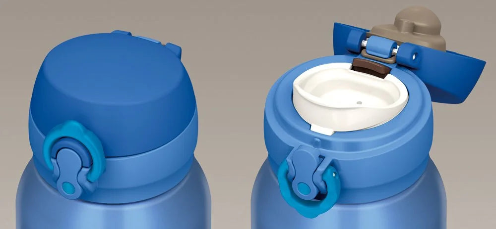 Thermos 0.75L Vacuum Insulated Water Bottle Japan Jnl-752 Mtb One Touch Open Type Metallic Blue