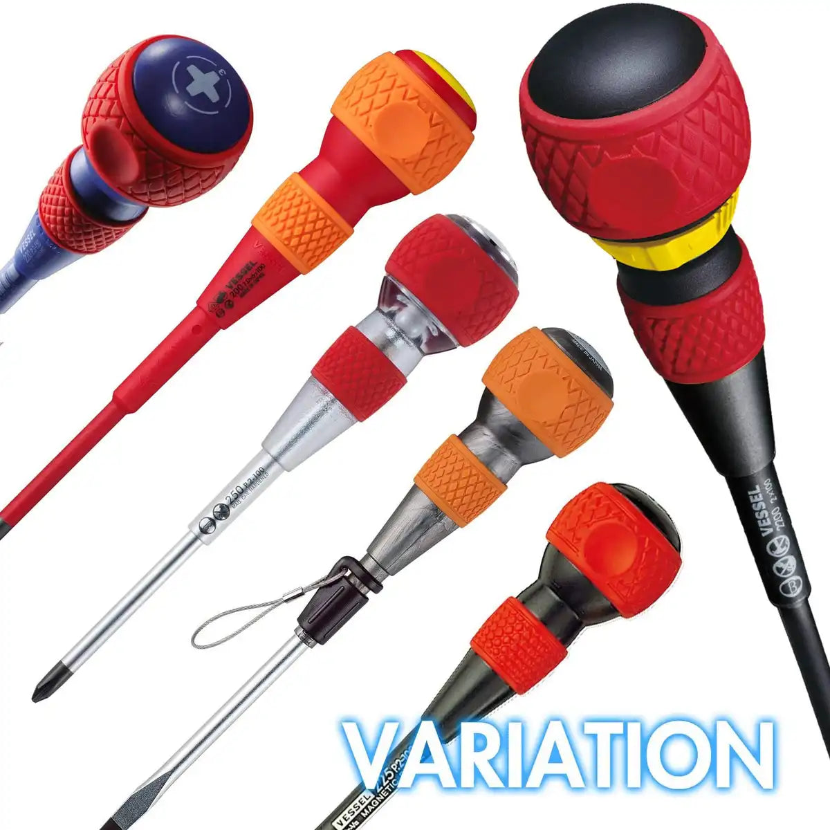 Vessel Japan Ball Grip Driver Thin Shaft Type +2 X 75 220
