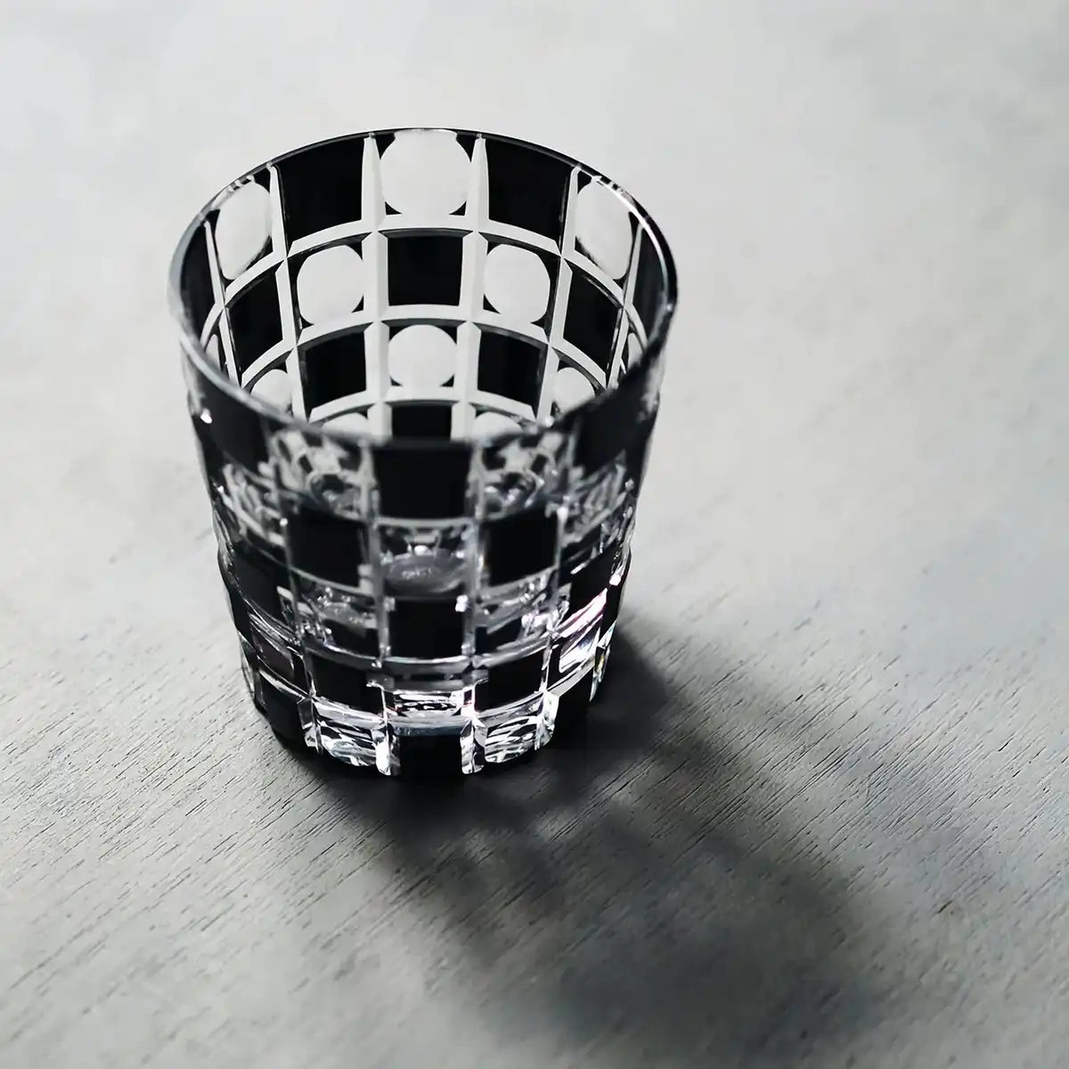 Kimoto Glassware Tokyo Kuroco Edo Kiriko Old Fashioned Glass Ichimatsu Japan
