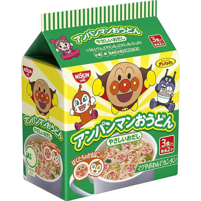 Nissin Foods Anpanman Japan Udon Bag Mug 3 Meals 90G 9 Pieces