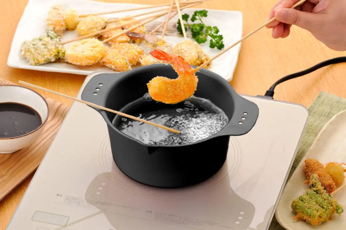 Sugiyama Metal Japan Tempura Pot Gray 8.0X22.0X17.2Cm Mini Mini