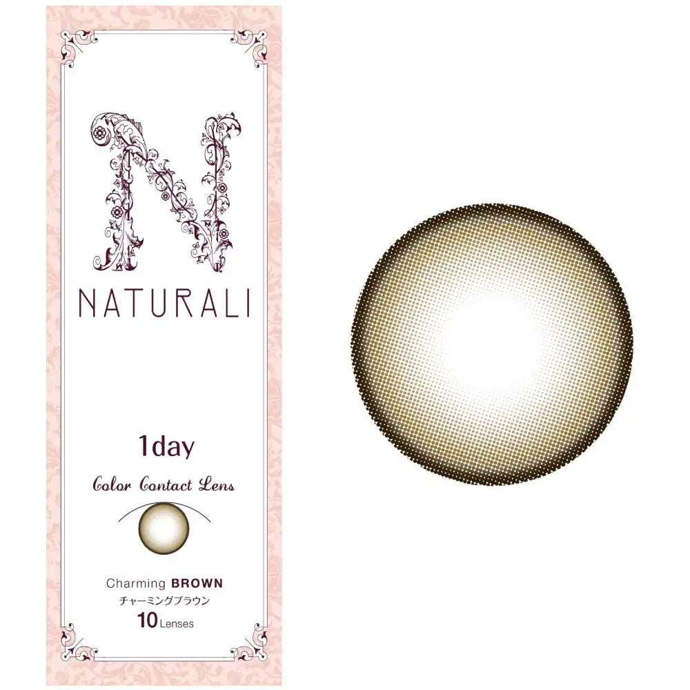 Naturali Color Contacts 1 Day Charming Brown 10 Pieces Dia 14.2 Pwr 0.75 Japan