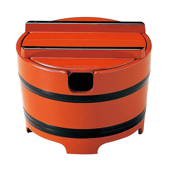 Wakaizumi Shikki Abs Resin Tub-Shaped Sushi Gari Pickled Ginger Container Red