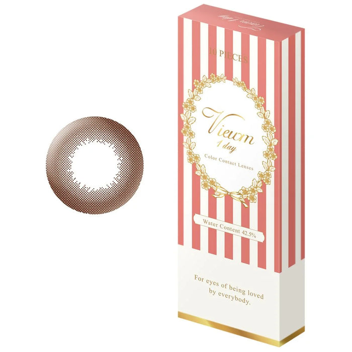 Bume 10Pcs Viewm 1 Day Pure Brown -8.00 Contact Lenses Japan