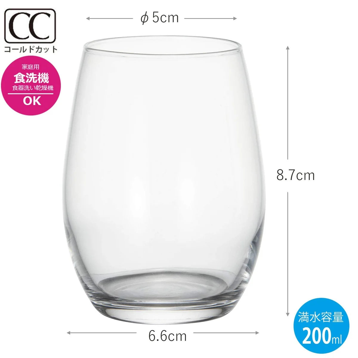 Toyo Sasaki Glass Sake/Shochu Glass 200Ml Made In Japan B-00313