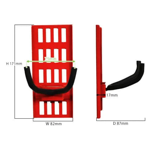 Wakabayashi Factory Wall Bijin Gh-02R Stapler Guitar Hanger Red Japan
