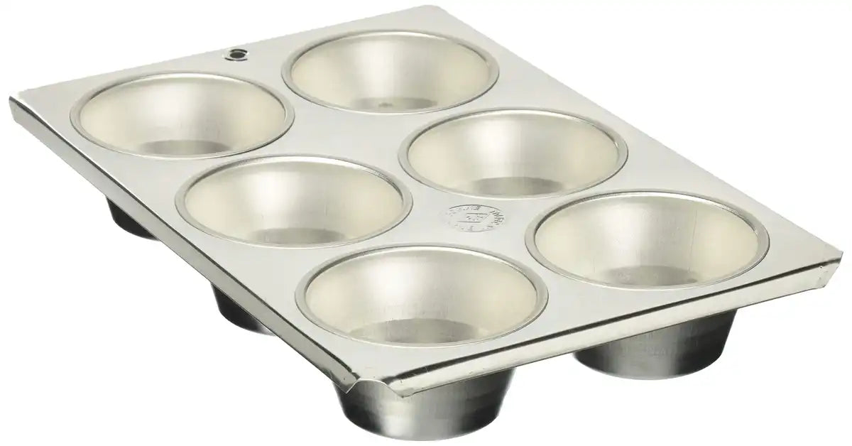 Kubodera Light Metal Industry Japan Tin Muffin Mold #100 Cup 6 Pieces