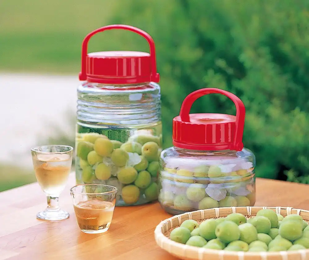 Aderia Plum Wine Bottle 8L Japan With Inner Plug Handle Certified For Long-Term Storage 763