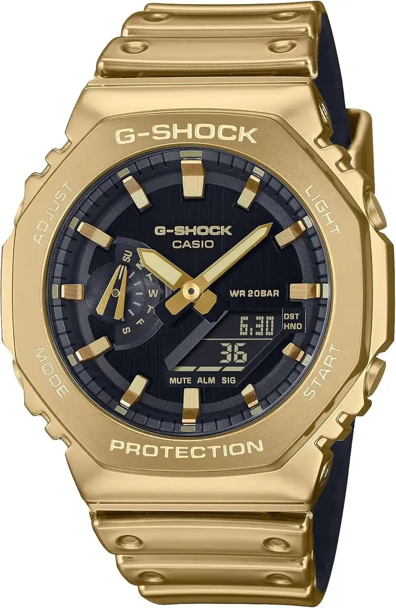 G-SHOCK GM-2100GC-1AJF Metal Cover Black Limited Edition Watch - Gold Accent
- 4549526394836