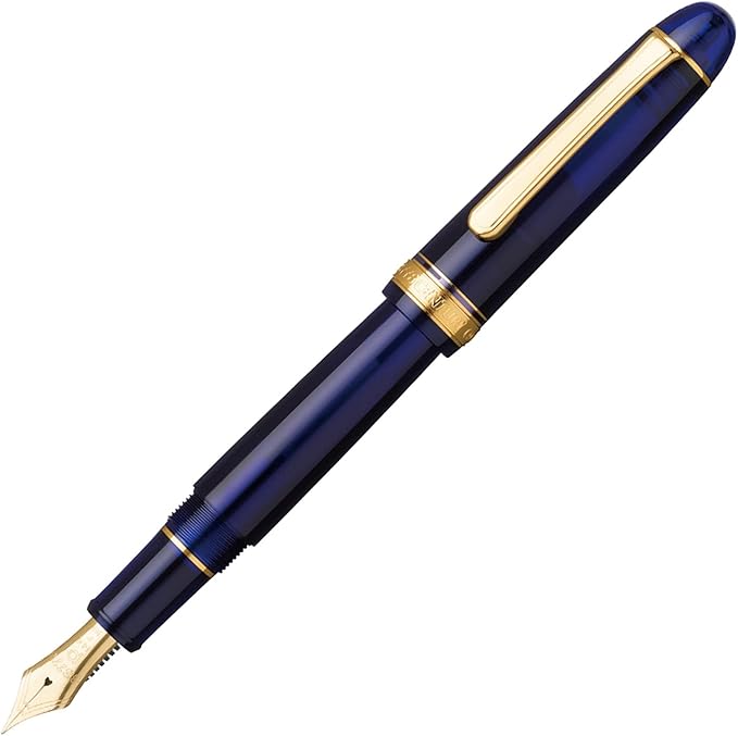 Platinum Fountain Pen Century #3776 Extra Bold Chartres Blue Regular Import