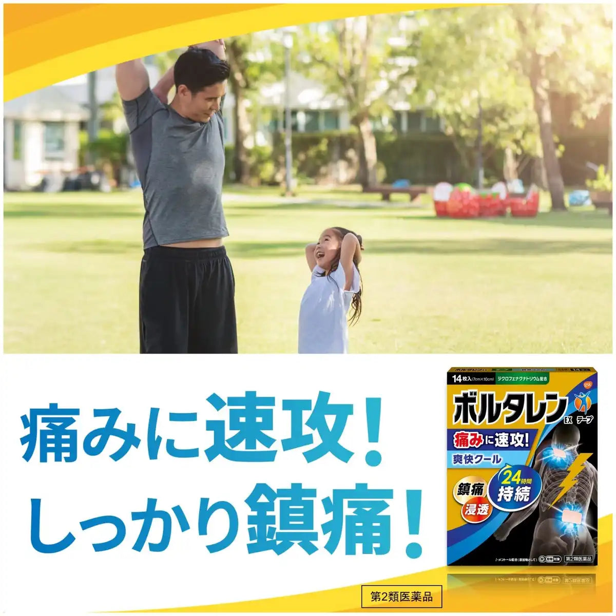 Voltaren Ex Tape 14 Sheets | Japan | 2Nd Class Otc Drug | Self-Medication Tax System