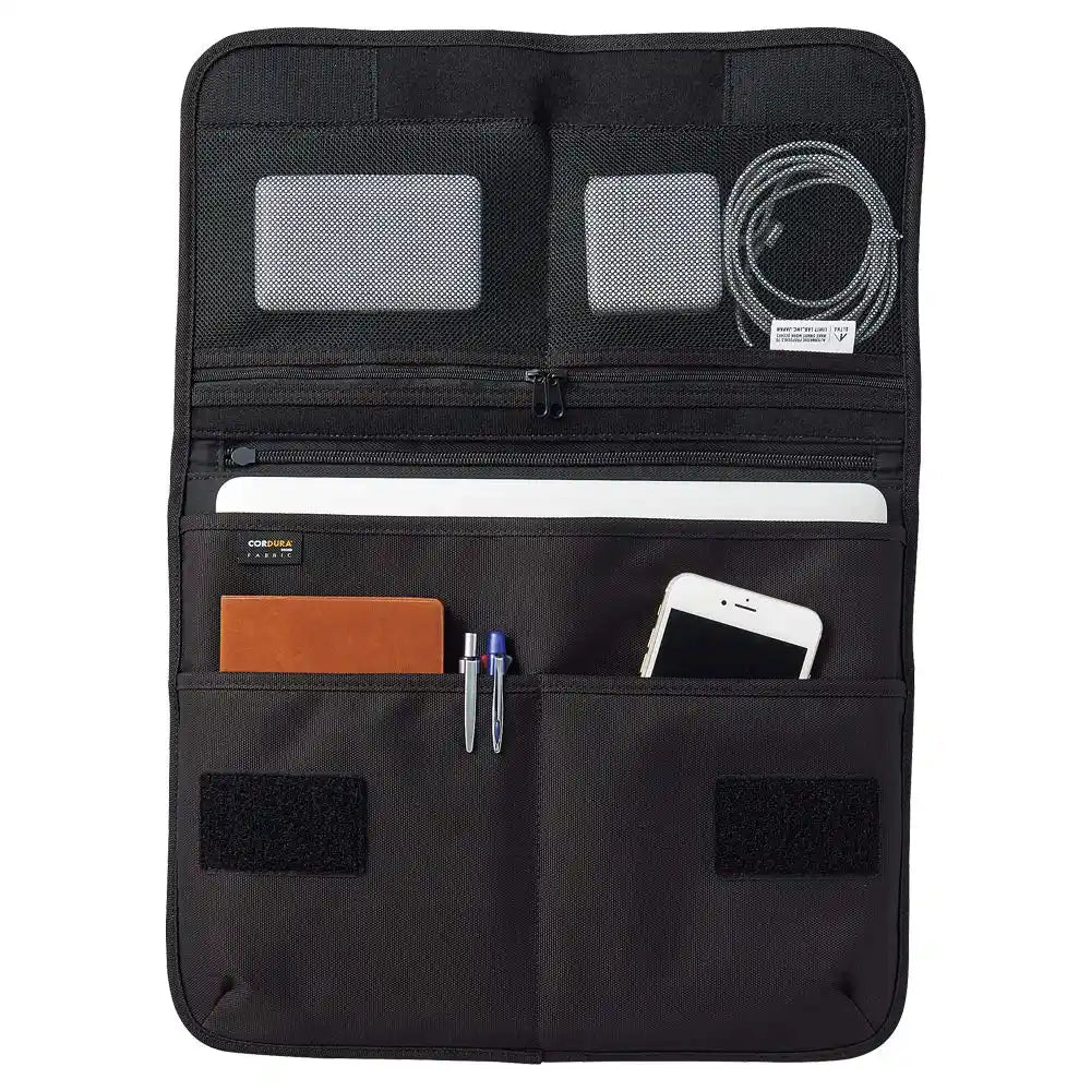 Lihit Lab Cordura Flat Pouch L Black A7768-24 Made In Japan