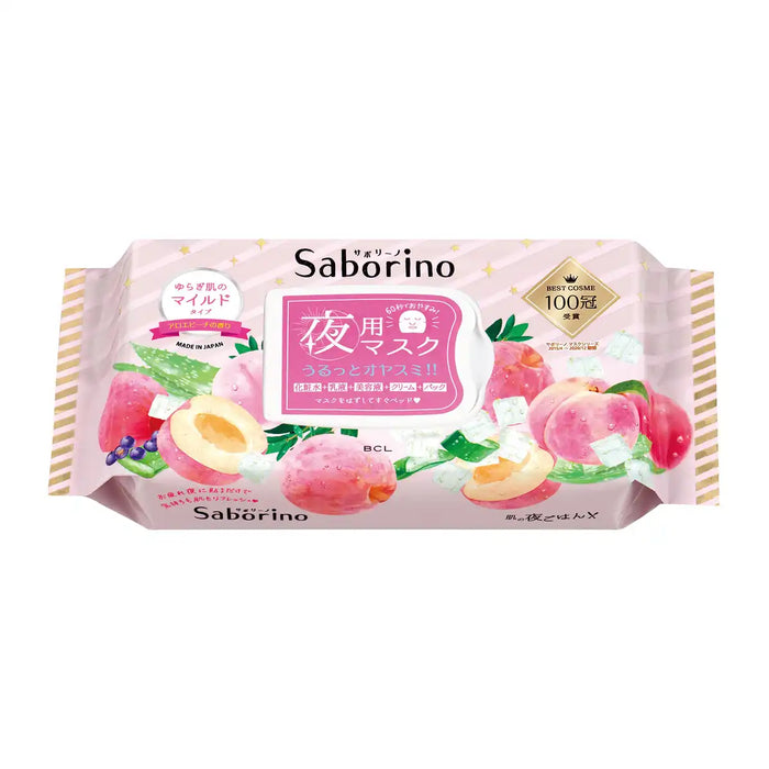 Saborino Japan Sleep Quickly Mask Melting Fruit Mild 28Pcs 60S Night Sheet Mask