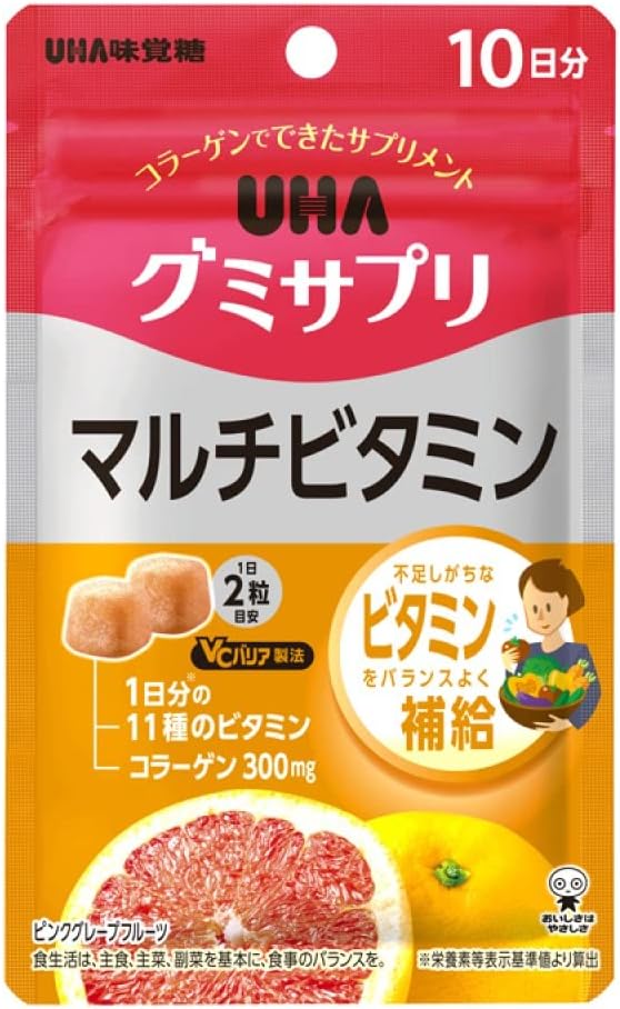 Uha Miku Candy:多種維生素軟糖 30 天供應粉紅葡萄柚味