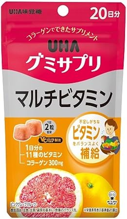 Uha Miku Candy:多種維生素軟糖 30 天供應粉紅葡萄柚味