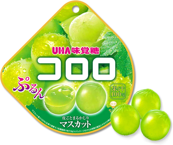 Uha Mikakuto Kororo White Muscat Grape Gummy Candy 48g Delicious Snack