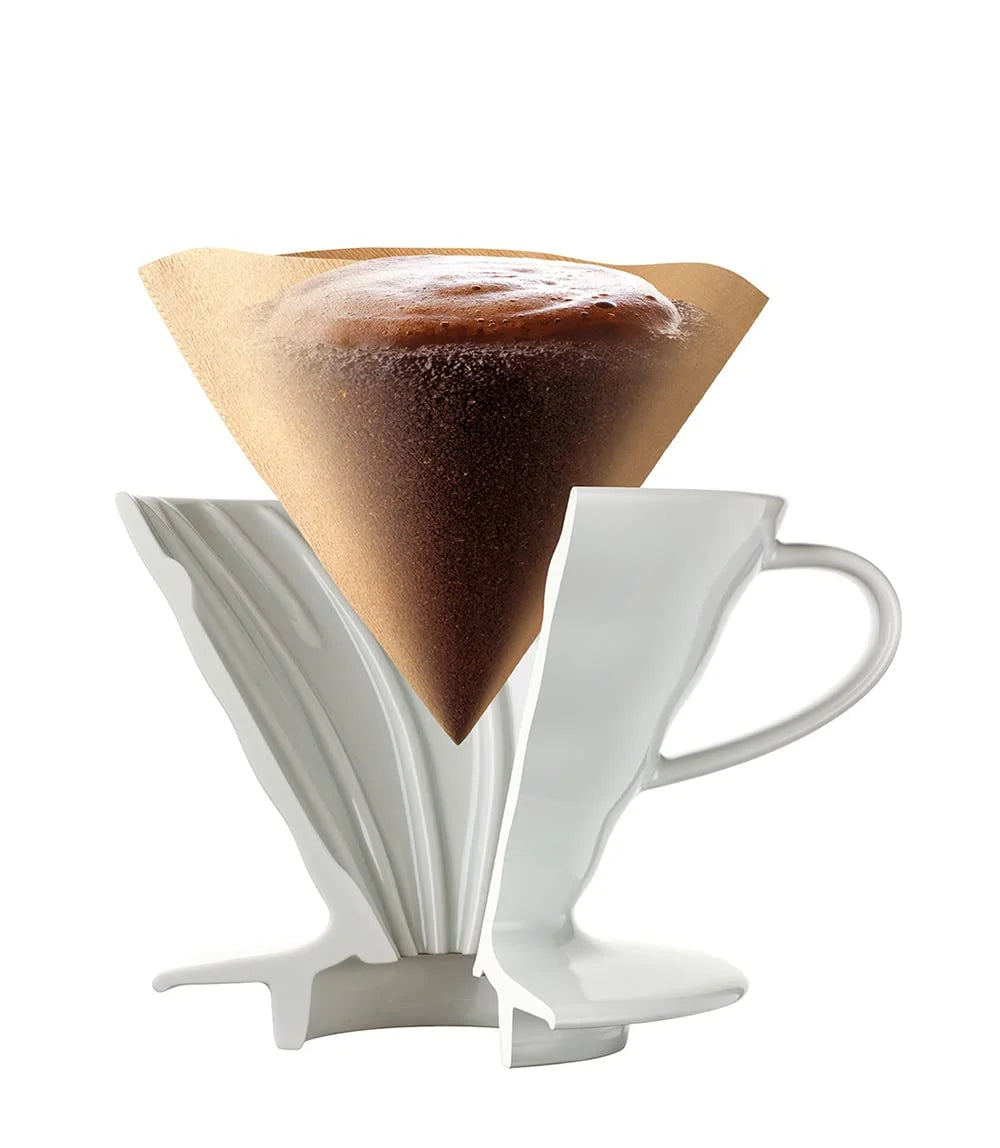Hario V60 Coffee Filter 02 W Brown 1-4 Cup 100Pcs Japan Vcf-02-100M
