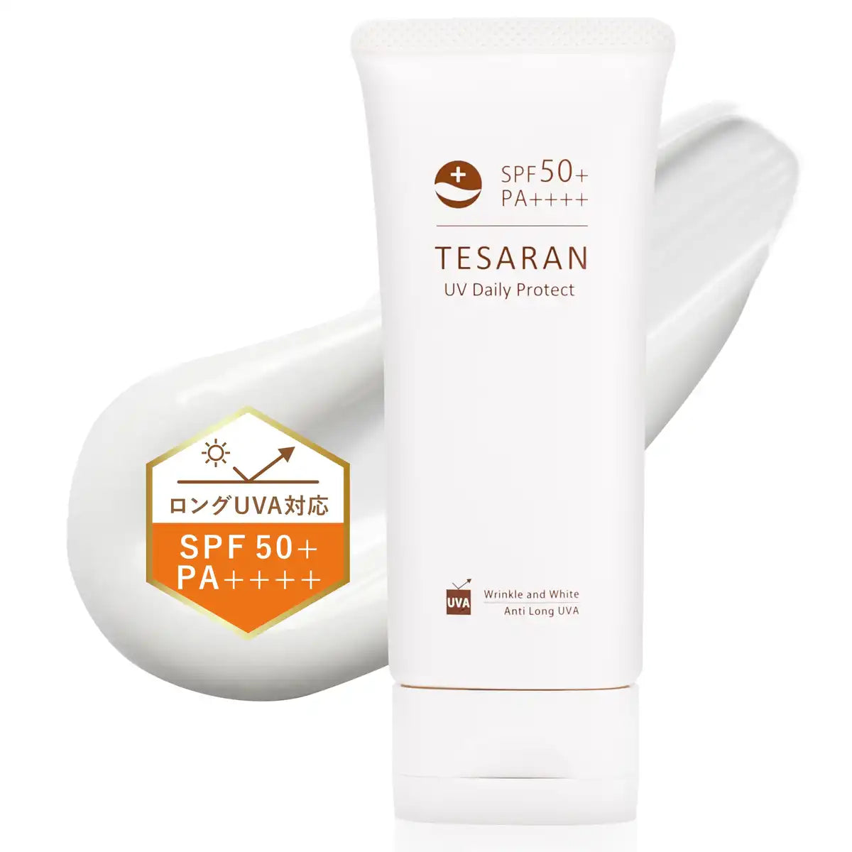 Tesaran UV Daily Protect : Crème solaire non chimique 60g pour le visage avec effet bonne mine
