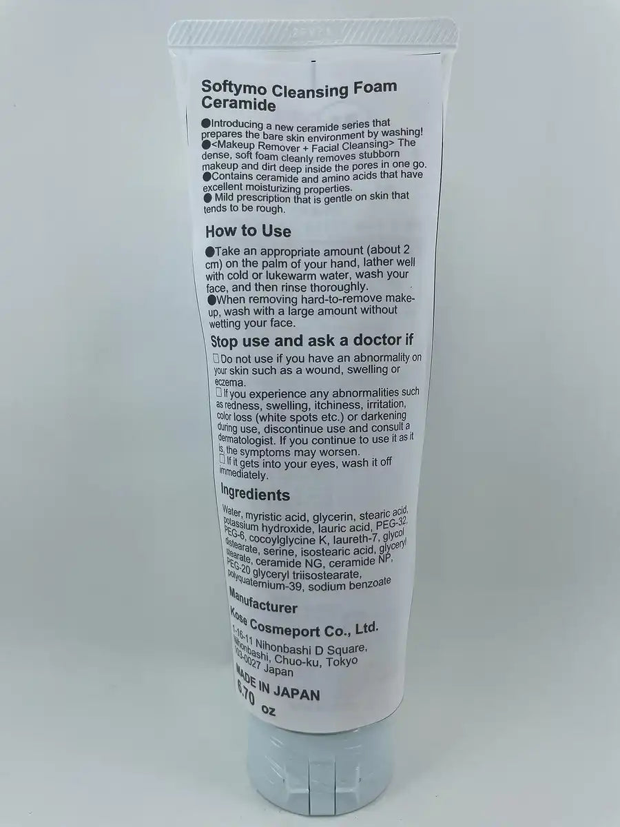 Kose Cosmeport Softymo Cleansing Wash Ceramide 190G | Gentle Face Cleanser