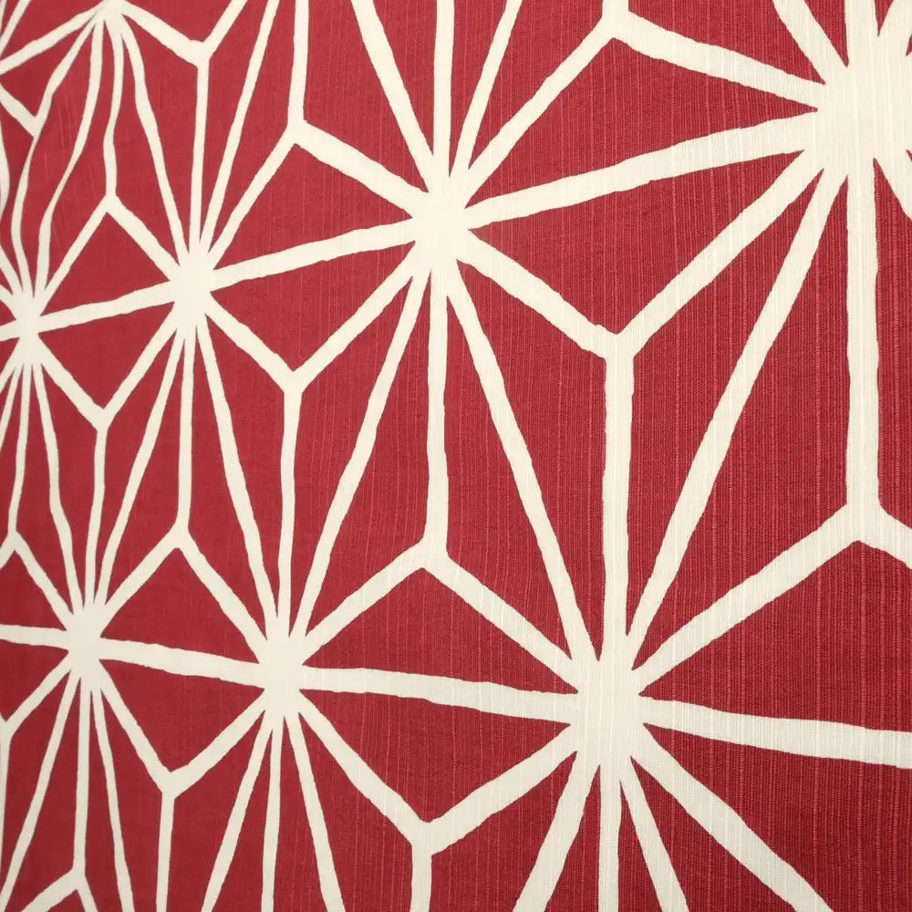 Hama Pattern Furoshiki 90Cm Japanese Hemp Leaf Red Cloth From Japan