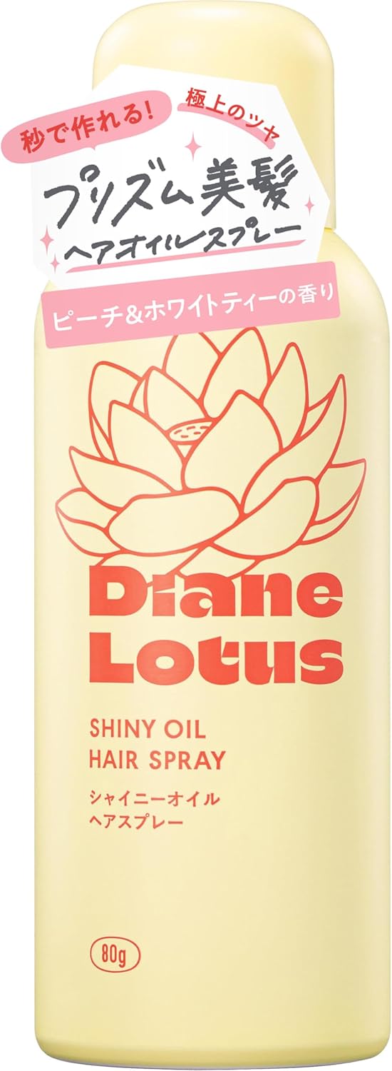 Diane Lotus Shiny Oil Spray 80g Peach White Tea Scent for Shiny Hair Treatment