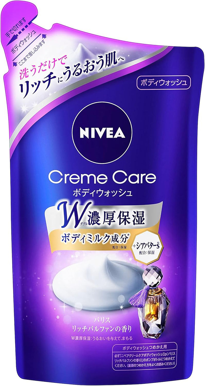 Nivea Cream Care Body Wash Rich Parfum Nachfüllpackung 360 ml (4er-Set) aus Japan