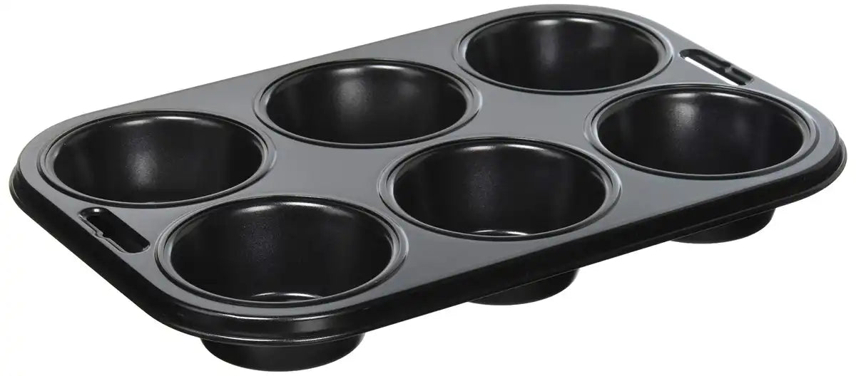 Pearl Metal Japan Kinzoku Bake Easy High Clean Coat Muffin Plate 6Pcs D-2686