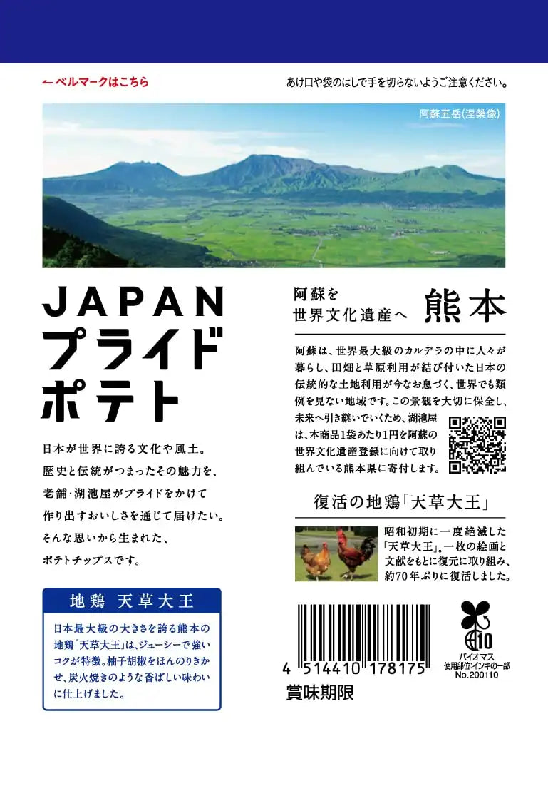 Koikeya Japan Charcoal-Grilled Chicken 55G X 12 Bags - Kumamoto Local Pride