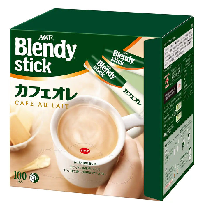 Agf Blendy Stick Cafe Au Lait 100 Japanese Stick Coffee