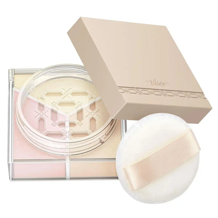 Visee Trinitas Glow 02 暖纱粉饼 5.5g,令肌肤容光焕发