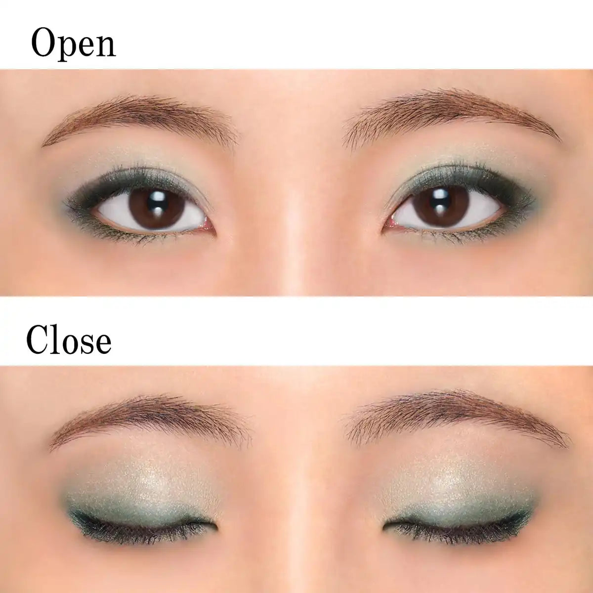Chifure Twin Color Eyeshadow 84 Green Dual Shade Eye Makeup