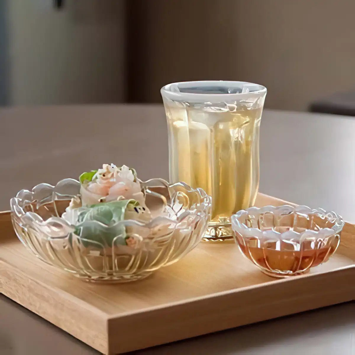 Hirota Glass Japan Yukinohana Soda-Lime Glass Small Bowl