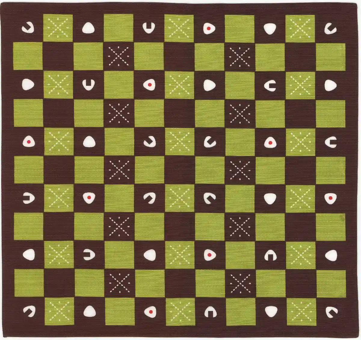 Miyamoto-Towel Furoshiki Lunch Cloth Japanese Pattern Okami'S 50X50Cm Checkered Rice Ball