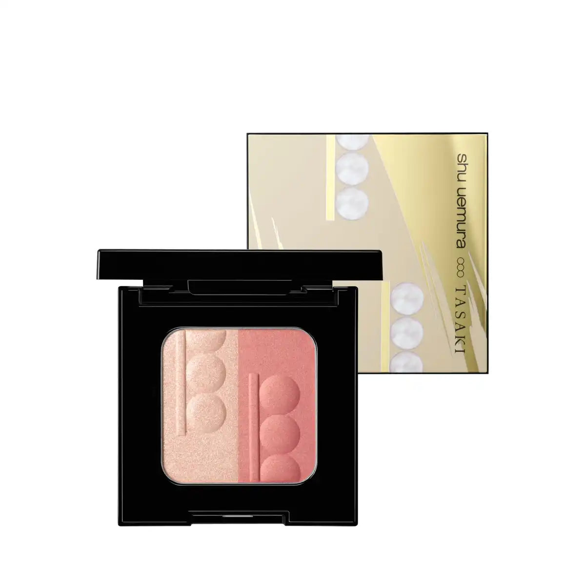 Shu Uemura Nacle Highlighter Blush Duo Palette Pearly Sakura Gold Tasaki