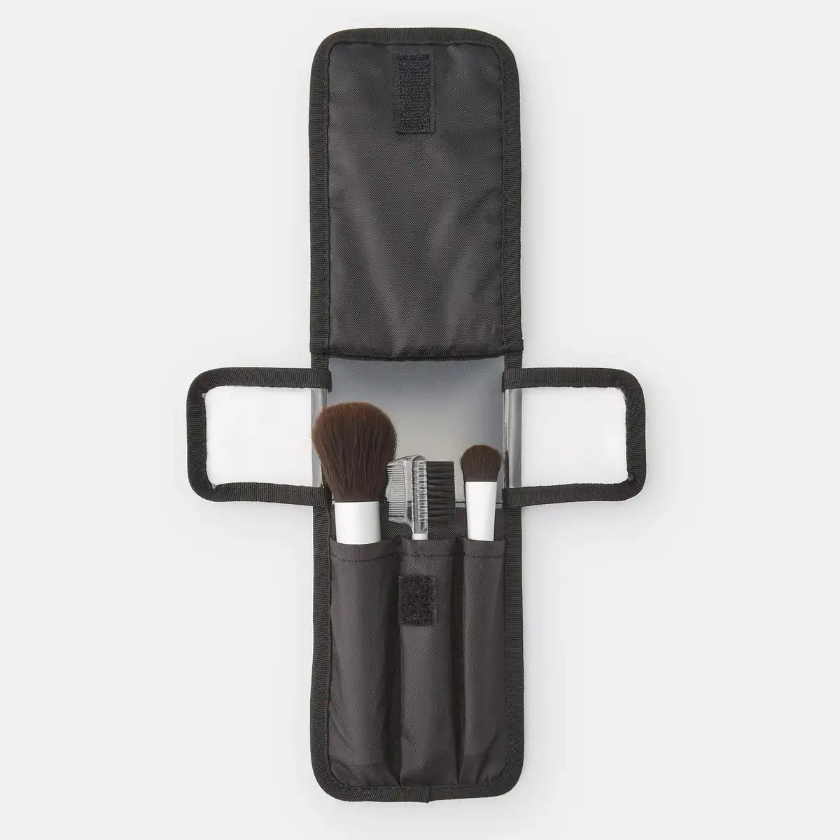 Muji Black Nylon Makeup Brush Pouch 8.5x0.5x19cm 83525446