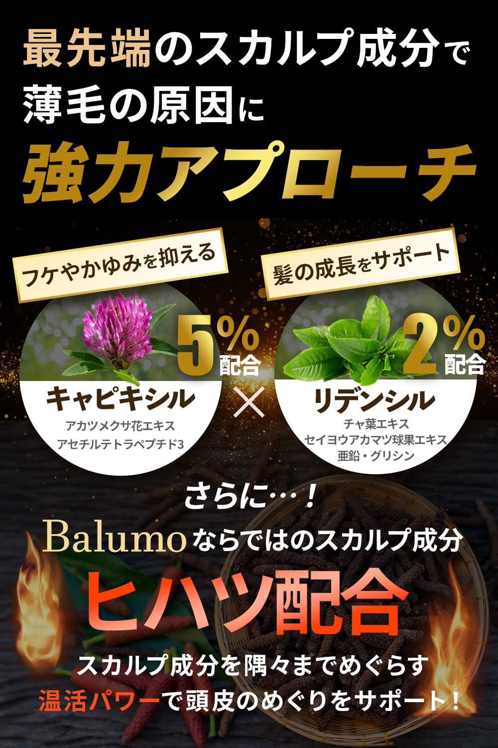 Balumo Hair Tonic for Scalp Care with Capixyl and Redensyl 60ml