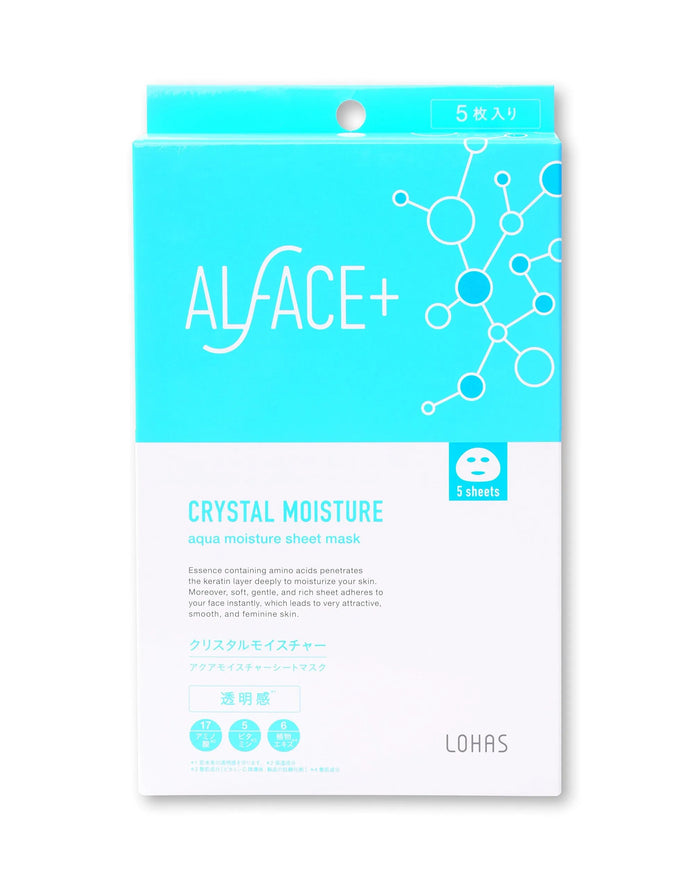 Alface Aqua Moisture Sheet Mask Crystal Moisture 5-Sheet Box - Mask For Dry Skin