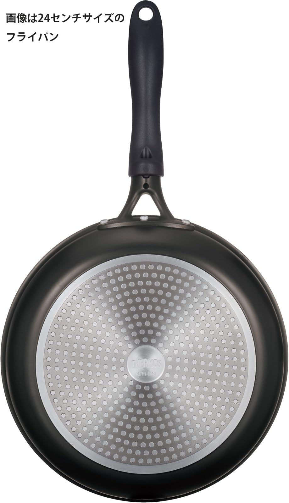 Thermos Durable Series 28cm Smoke Black IH-Compatible Frying Pan